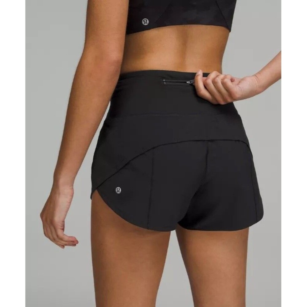 Lululemon Women's Speed Up High-Rise Lined Short 4” Size 4 Color Black